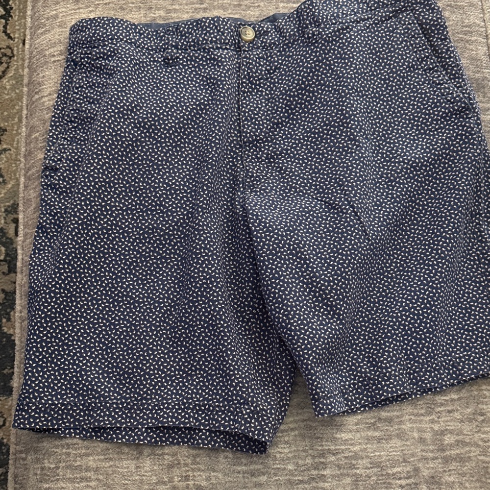 BROLETTO Men's Navy Micro-Print Casual Shorts